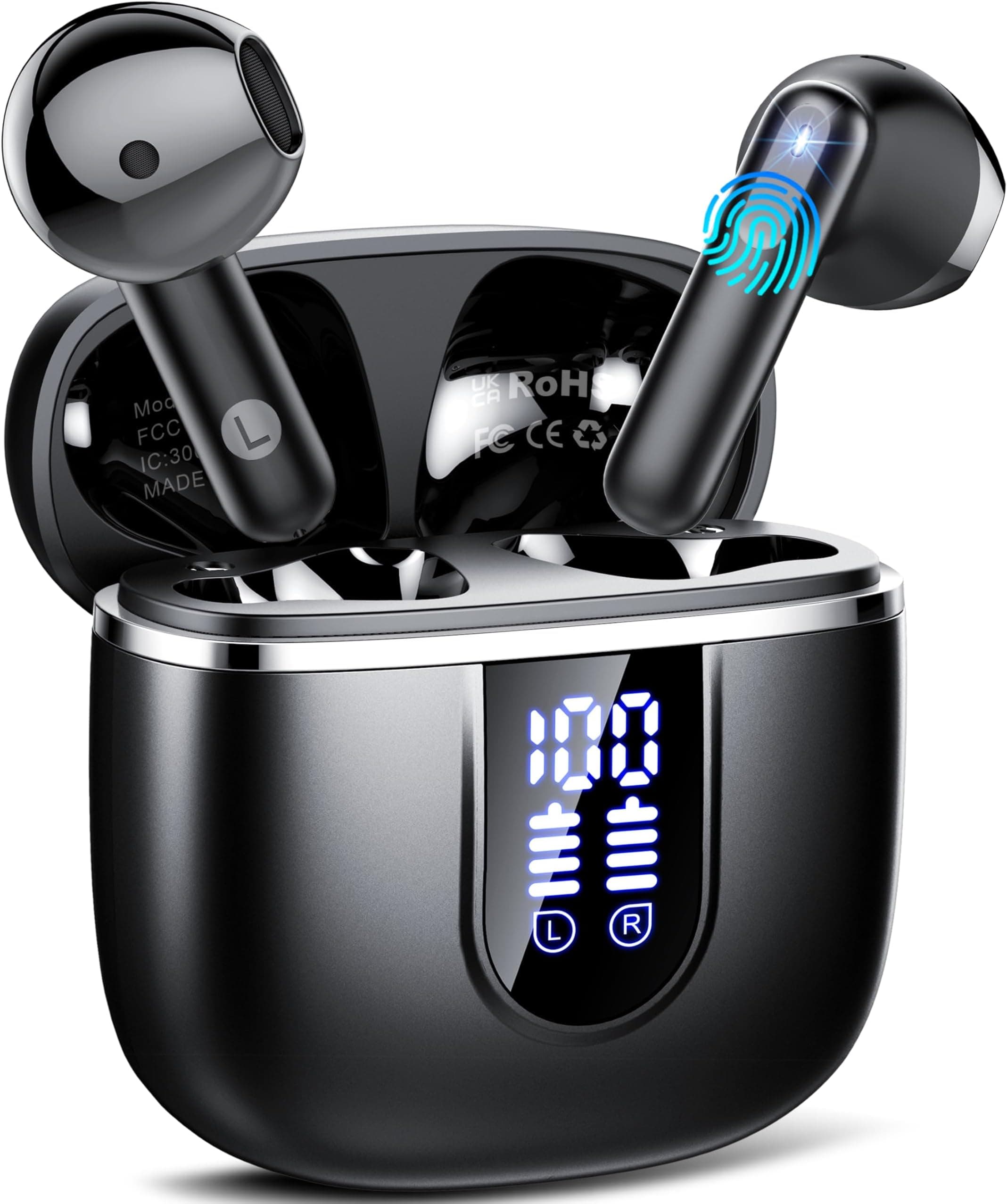 2026 New 5.4 Earphones TWS Noise-Cancelling Life Waterproof Semi-In-Ear Sports Model Digital Music Q86 লেটেস্ট ৫.৪ টিডব্লিউএস ব্লুটুথ ইয়ারবাডস - প্রিমিয়াম সাউন্ড কোয়ালিটি - ছবি 4