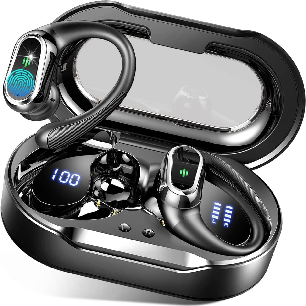 2026 New 5.4 Earphones TWS Noise-Cancelling Life Waterproof Semi-In-Ear Sports Model Digital Music Q86 লেটেস্ট ৫.৪ টিডব্লিউএস ব্লুটুথ ইয়ারবাডস - প্রিমিয়াম সাউন্ড কোয়ালিটি - ছবি 3