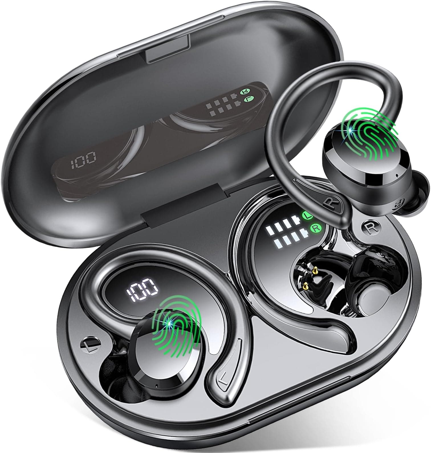 2026 New 5.4 Earphones TWS Noise-Cancelling Life Waterproof Semi-In-Ear Sports Model Digital Music Q86 লেটেস্ট ৫.৪ টিডব্লিউএস ব্লুটুথ ইয়ারবাডস - প্রিমিয়াম সাউন্ড কোয়ালিটি - ছবি 6