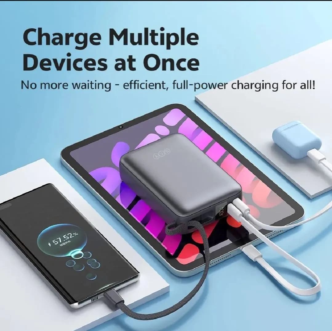 QCY Pulse PB20D 20000mAh Power Bank - 22.5W ফাস্ট চার্জিং - সেরা অফার MST Mart
