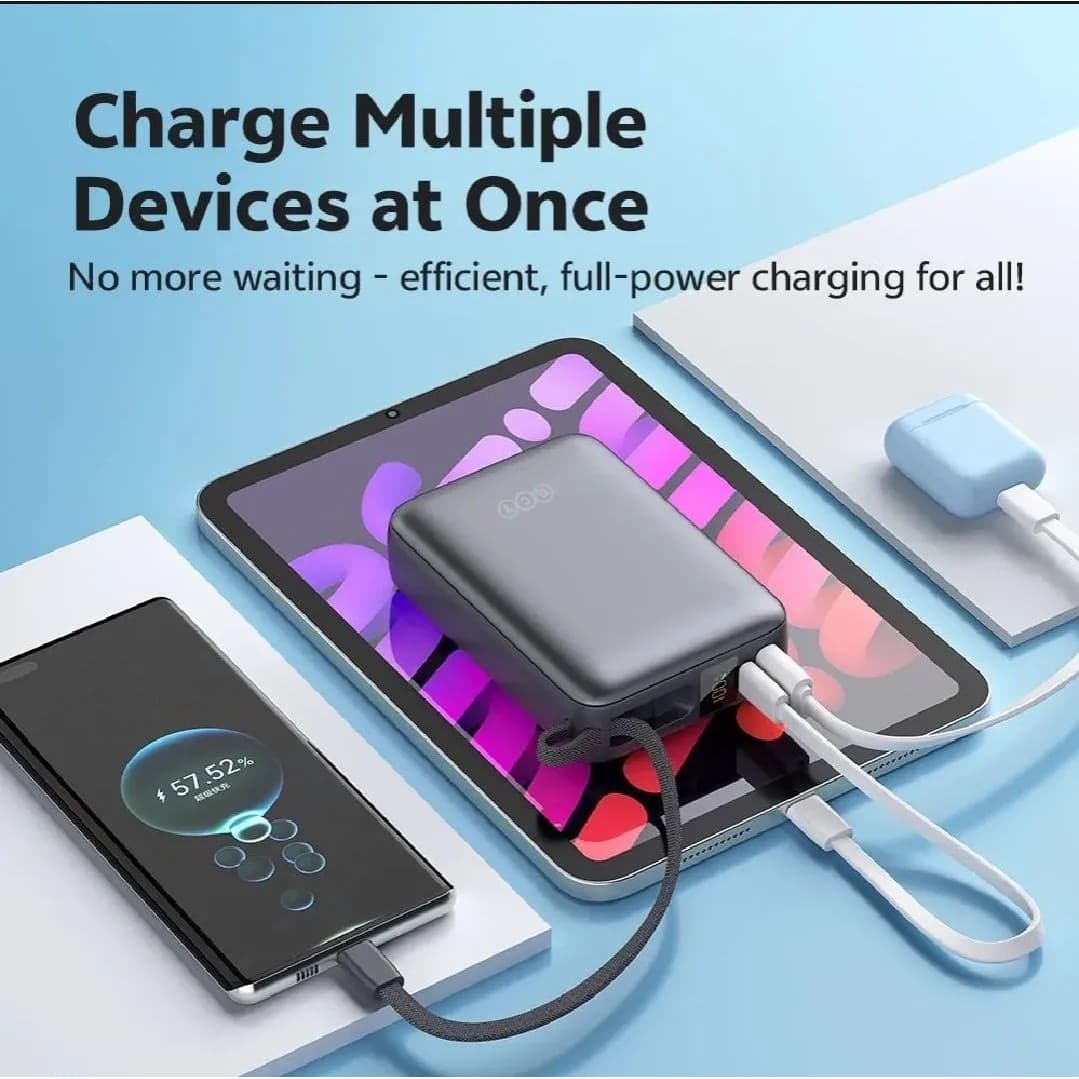 QCY Pulse PB20D 20000mAh Power Bank - 22.5W ফাস্ট চার্জিং Price in Bangladesh